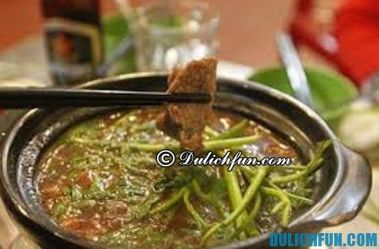 Lẩu bò nhúng mắm ruốc - món ăn ngon, đặc sản nổi tiếng ở Bình Dương